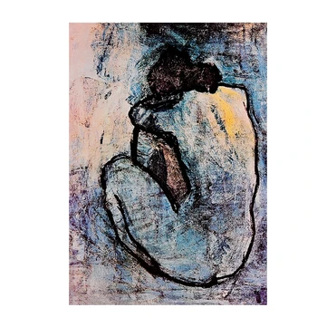 Picasso Blå Nude Berømte Lærred Malerier, Plakater, Print på Lærred Væg Kunst, Billeder, Stue Dekoration