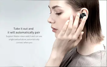 Trådløse Bluetooth Hovedtelefoner Ægte Trådløse Stereo Øretelefoner Headset Hovedtelefon TS-100 V5.0 Trådløse Bluetooth Headset Smart Touch
