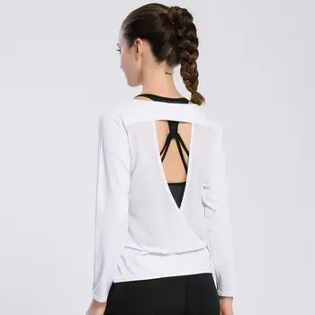 NFIVE Mærke 2017 Ny Mode Kvinde Sommer T-Shirt Kvalitet O-hals Lange Ærmer Shirts Sexy Back Nitter High-end Solid T-shirt