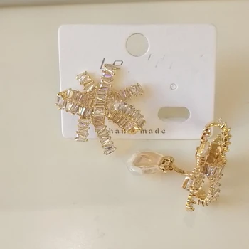 Guld farve sløjfeknude design dame sweety fashionable koreanske stilfulde smykker øreringe Klip På Øreringe til Ikke Gennemboret Hul i Ørerne