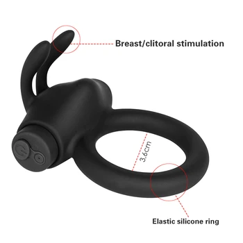 Erotisk Legetøj Kanin Vibrating Cock Ring Mænd Vibrator Penis Elastisk Ring Clitoridis Stimulere til Kvinder, Voksen Sex Legetøj til Par