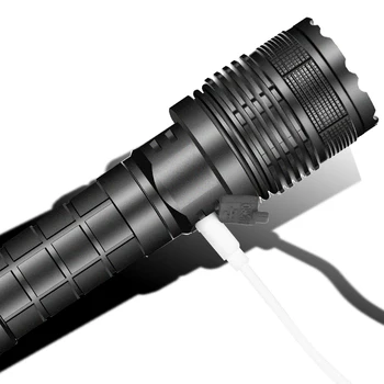 Alonefire X18 L2 taktisk led lommelygte USB-Genopladelig Vandtæt Flash Lys Brænder selvforsvar Taktiske Bærbare Lys