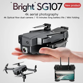 ZLRC SG107 Mini Drone med 4K-WIFI 1080P FPV Kamera 2,4 GHZ Quadcopter Optisk Flow Quadrocopter Kamera Legetøj VS E58 E68 SG106