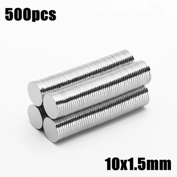 500pcs 10x1.5mm Super Stærk Stærk Bulk Små Runde Neodym NdFeB Disc Magneter Dia10mm x 1,5 mm N35 Sjældne Jordarters Magnet NdFeB
