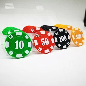 100 STK 37mm plast poker chips sæt i max digital chip mahjong Poker spil tokens mønt-chip-kort i Texas Hold ' em Poker