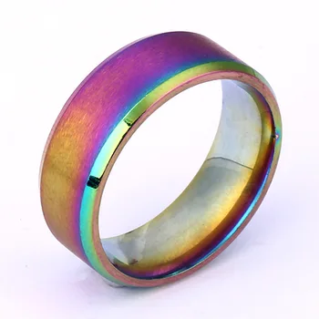Ringe Europa og Usa titanium stål smykker enkel bred mat børstet senior gaveæske juleaften ring