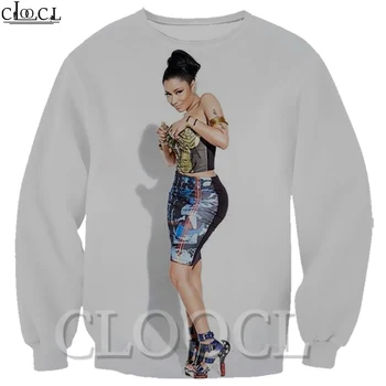 CLOOCL Nyeste Sweatshirt Hip Hop Rapper Nicki Minaj Sanger Mænd/Kvinder Efteråret Streetwear Overtøj 3D-Print Crewneck Casual