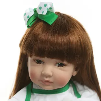 60CM høj kvalitet genfødt lille barn prinsesse pige dukke Silikone vinyl sød Naturtro Baby dejlige bedste legetøj og gaver til børn
