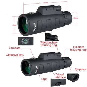 Moge 50X HD Optisk Zoom Linse Kamera Monokulare Teleskop Mobiltelefon, Kamera Teleskop