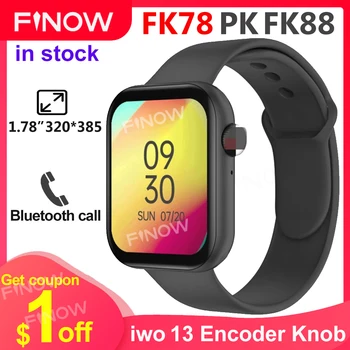Finow iwo FK78 Smart Ur 2020 1.78 HD 320*385 Ure GPS Motion Spore hjertefrekvens Bluetooth Opkald Smartwatch PK iwo w46 iwo 12