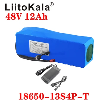 LiitoKala 48v 12ah lithium batteri 48v 12ah elektrisk cykel batteri med 54.6 V 2A oplader til 500W 750W 1000W motor pligt gratis