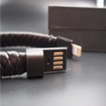 Høj kvalitet Læder USB-Kabel Armbånd Armbånd kabel Type C-Kabel Synkronisere Data Oplader Ledning til Telefonen S6 S7