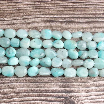 Lan li Mode smykker 8x10mm Amorfe amazon sten løse perler DIY armbånd, halskæde og tilbehør