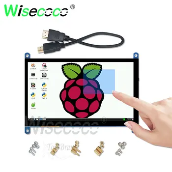Raspberry pi touch skærm på 7 tommer, 1024x600 ips-skærm med hdmi-driver bord med 5 point berøring