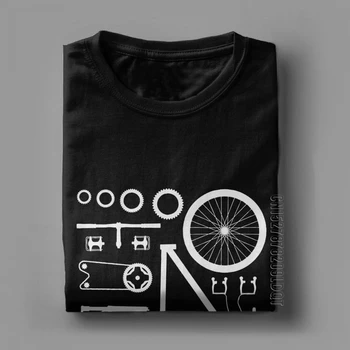 Mænd Cykel T-Shirt Eksploderede Mountain Biker Cykling MTB T-Shirt med Vintage kortærmede Tøj Renset Bomuld Grundlæggende Tees Oversize