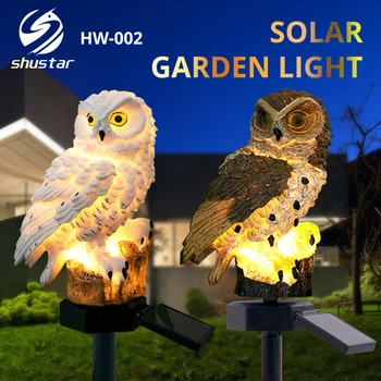 Solar Ugle Have lys Udendørs Græsplæne Belysning Automatisk lys om natten Garden Villa Dekorative Landskab Lampe