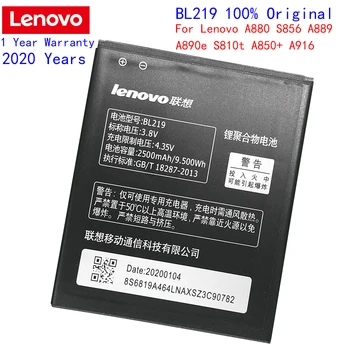 Originale Lenovo Backup BL219 2500mAh Mobiltelefon Batteri til Lenovo A768T A850+ A880 A889 A890E A916 S810T S856 Telefon
