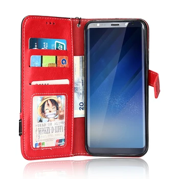 Luksus Læder taske Til Samsung Galaxy S8 Plus S7 S6 kant For Samsung Note 8 Wallet Cover Til Samsung A3 A5 2017 Flip Phone Case