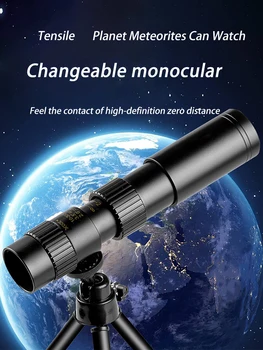 Metal Teleskop Monokulare 300x40 Zoom Monokulare Kikkert Svage Night Vision Mini Teleskop med SmartPhone Holder til Camping