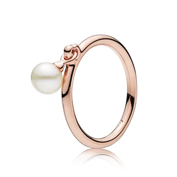 New Høj Kvalitet Sterling Sølv Natural Pearl Ring Populære Elegant Cirkel Øreringe Classic Mode Halskæde