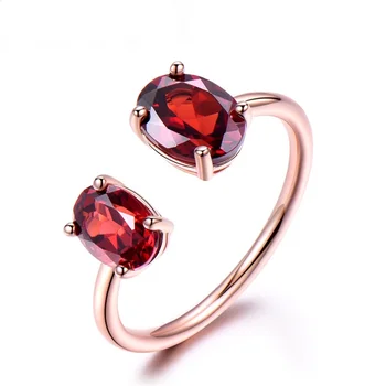 JoyceJelly 925 Sølv Smykker Ring Farvet Gemstone Justerbar Ring Ruby, Smaragd Aqyamarine Lilla Ring Hot Sælger Gaver 2020