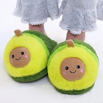 Kawaii Blød Avocado Tøfler Fyld Frugt Legetøj Søde Avocado Dukker til Pige Lækkert Mad Dukke Kvinder Indendørs Husholdningsbrug Produkter