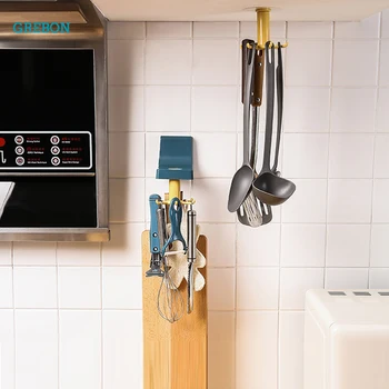 Køkken Krog Arrangør Opbevaring Badeværelse Bøjle Skål Tørring Rack Holder Til Låg Madlavning Accessorie Kabinet Hylde Skab Til Opbevaring