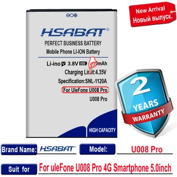 HSABAT 4000mAh Batteri til uleFone U008 Pro 4G Smartphone 5.0 tommer MTK6737 Quad-core-