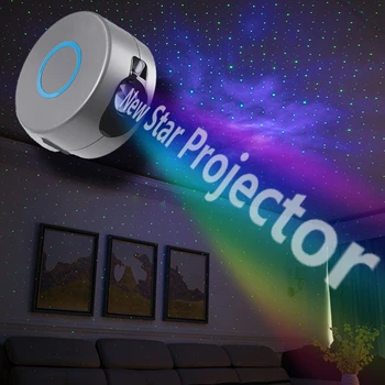 Genopladelige stjernehimmel Projektion Lys med Remote for Børn, Voksne Soveværelse Dec Julegave Bluetooth Højttaler Projektor