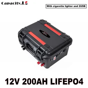 12V Sol Batteri Pack 200A lifepo4 BMS Genopladeligt Batteri Vandtæt UPS Supply EV Sol Opbevaring Autocamper Sol