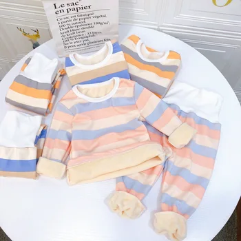 Baby Tøj Efteråret Børn Piger Tøj Drenge Sætter Børn i Pyjamas Træningsdragt For Piger Outfits Børn Nattøj Plus velvet Varm