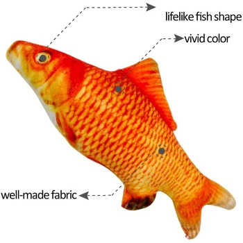 5 Stk Katteurt Interaktive Toy Sæt Simulering Fisk Form Dukke Pet Tygge Bid Pude Naturligt Materiale Kat Killing