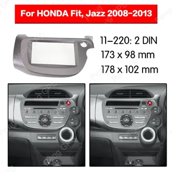 2 Din Bil Radio stereo Montering installation fascia For HONDA Fit Jazz 2008-2013 Stereo Ramme Fascias Montere Panelet DVD CD trim ABS