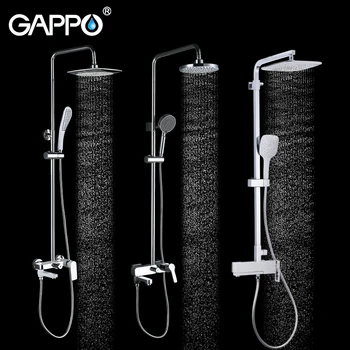 GAPPO Brusebad vandhaner Badeværelse hane regnbyge sæt Messing mixer vandhanen badekar med bruser sæt vandfald vægmonteret bruser system