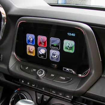 Passer Til Chevrolet Camaro 2017 2018 2019 Bil GPS Navigation-Skærmen Stål Beskyttende Film ABS Interiør Lister Tilbehør