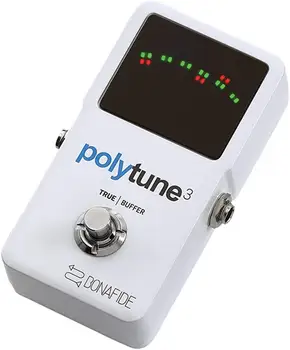 TC Electronic PolyTune 3 Polyfoniske LED Guitar Tuner Pedal med Buffer