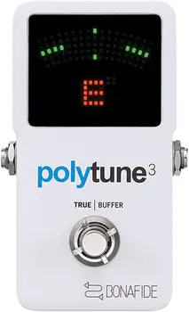 TC Electronic PolyTune 3 Polyfoniske LED Guitar Tuner Pedal med Buffer