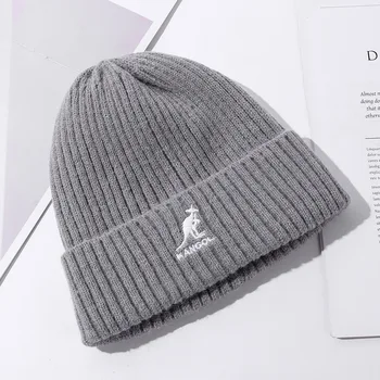 Kvinders Hue Strikket Hat Vinter Varm Bomuld Akryl Caps Multi Farver Mode Hiphop Hatte til Mænd og Kvinder 002