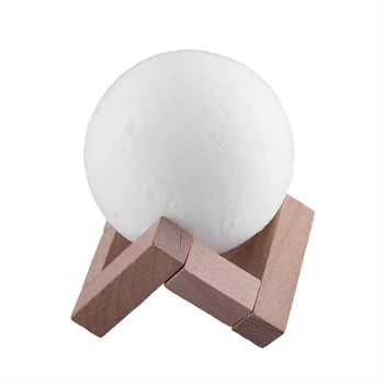 Magiske 3D Printet Moon Lamp Nat Lys 2Color Ændre Touch Sensor Genopladelige Moonlight Luminaria Luna Lampe Valentines Gift35