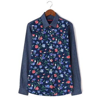 Mode 2020 Efterår og Vinter Kvinder Bluse Shirt print Falde Toppe Plus Size Kvinder Casual Tøj med Lange Ærmer Kvindelige Bluser Top