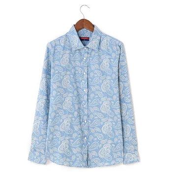 Mode 2020 Efterår og Vinter Kvinder Bluse Shirt print Falde Toppe Plus Size Kvinder Casual Tøj med Lange Ærmer Kvindelige Bluser Top