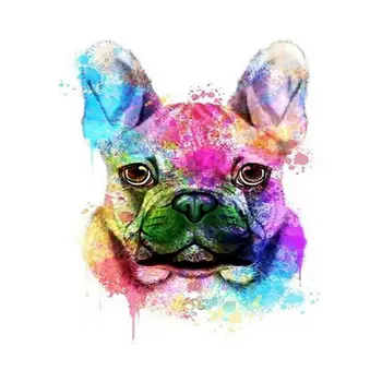 Farve Hunden Dyr DIY Farvelægning Af Tal, Olie På Lærred Maleri Billede af Væg Kunst, boligindretning, Kunst Til Udsmykning Børn & Voksne