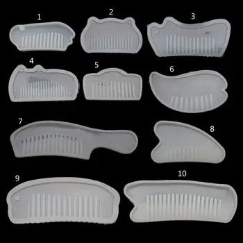 10 Form Comb 3D Transparent epoxyharpiks DIY Formen for DIY Kam Støbning Silikone Formen Kunst Håndværk at Gøre Håndlavet Kam Gave