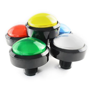 (5 Farver ) Arcade Knap, LED Lampe, 60MM Konveksitet Store Runde Arcade Video Game Spiller trykknap Switch LED Lampe