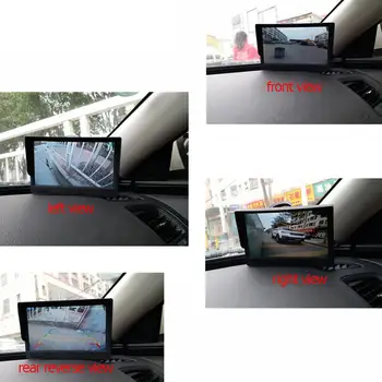 5Inch 360 graders fugleperspektiv System 4 Kamera Panorama Bil DVR Optager Parkering Hjælpe Overvåge Front+Bag+Venstre+Højre Cam