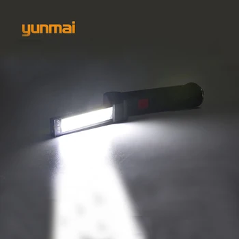Yunmai COB Arbejdet Led Lys Bærbare Lommelygte USB-Sammenklappelig Inspektion Magnetiske Lanterna Hængende Camping Lampe Indbygget Batteri