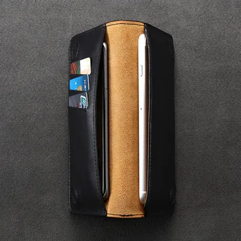 FLOVEME Ægte Læder Tegnebog Case Til iPhone X 8 7 6 6S 5 5S SE Vintage Universal Mobiltelefon Tilfælde Kort Pocket Tasker Fundas