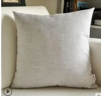 Tyk linned stof plain farve pudebetræk firkantet pude tilfælde dekorativ pillow cover lænde pudebetræk indendørs i hjemmet indretning