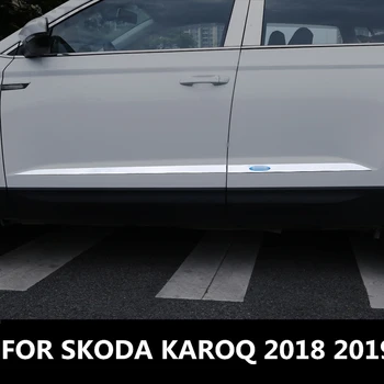 For SKODA KAROQ 2018-19 Vandtæt Universal Bil Dør Side Protector Kofanger Strimler Decal Dekorative Anti-Kollision Tilbehør