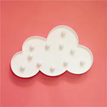 3D LED-Cloud Nat Lampe batteridrevne Hvid Sky Brev Lys boligindretning Baby Lys For Kids Soveværelse Julegave Toy